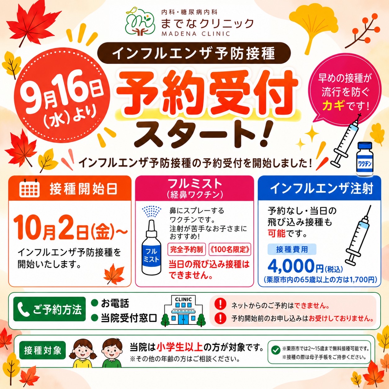 インフルエンザ予防接種